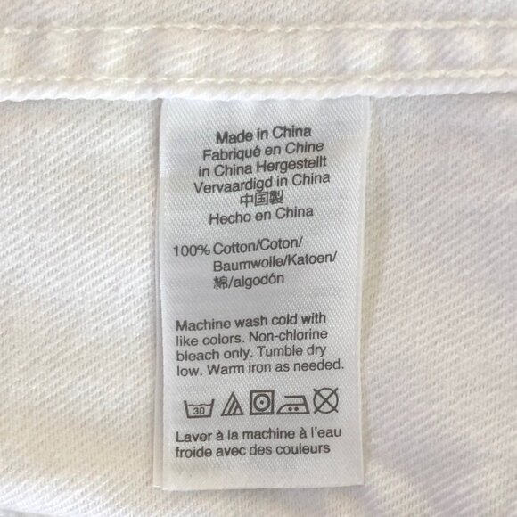 J. Crew 100% Cotton White Denim Button Front Jean Jacket Size M - Picture 7 of 8